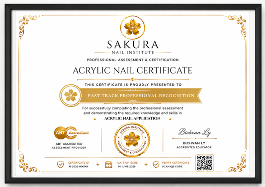 Acrylic Nail Certificate (ABT Accredited) – Fast Track Professional Assessment