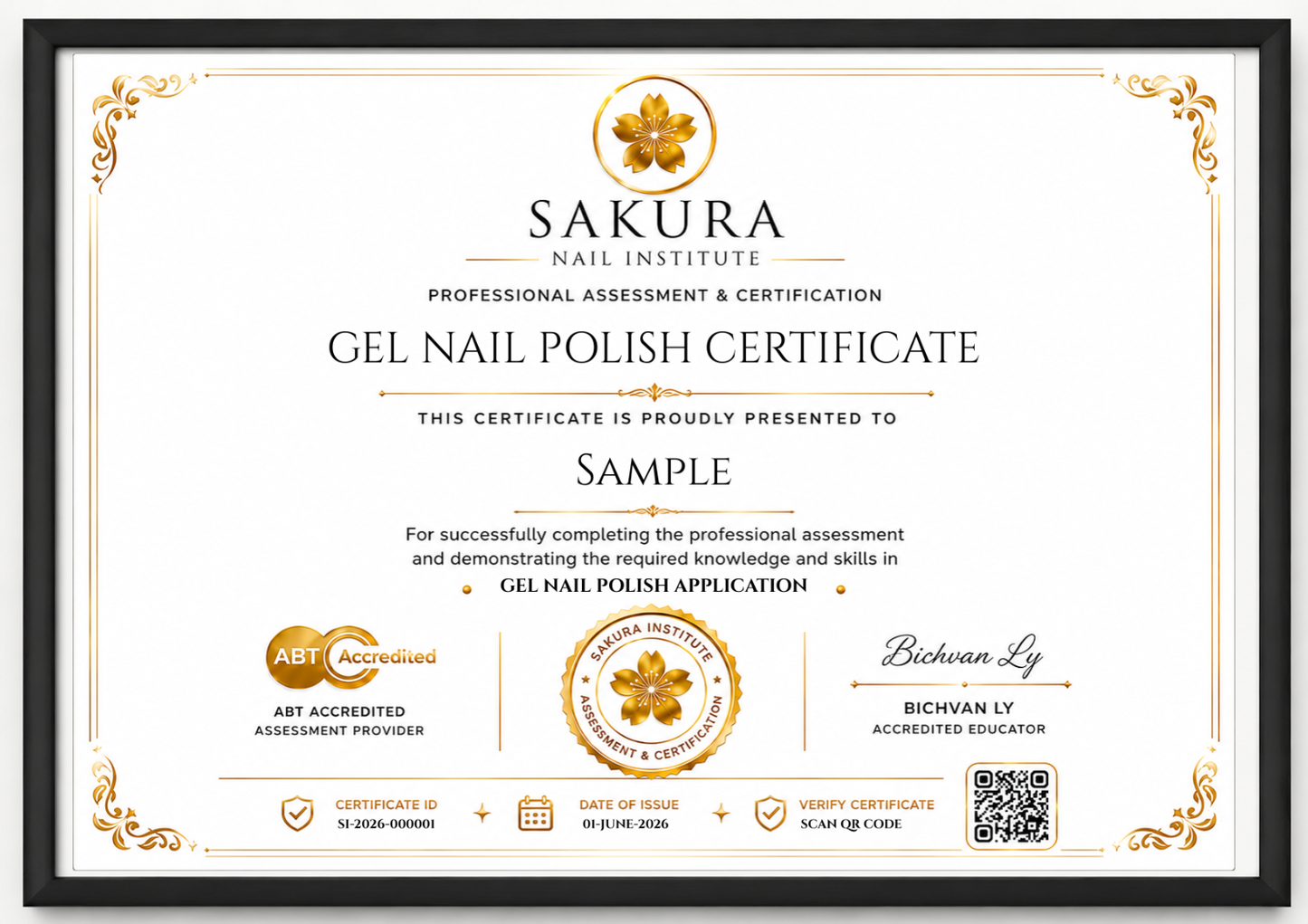 COMING SOON | Gel Polish Nail Certificate (ABT Accredited) – Printed Certificate Package