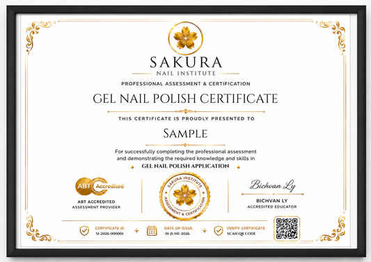 COMING SOON | Gel Polish Nail Certificate (ABT Accredited) – Printed Certificate Package