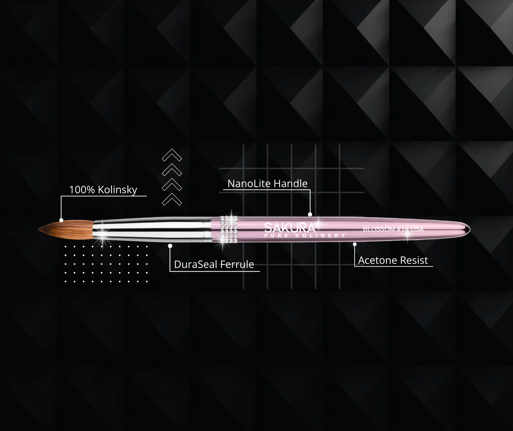 Sakura 100% Kolinsky Acrylic Nail Brush #8
