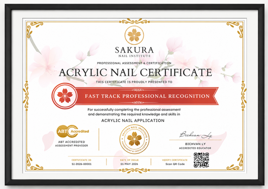 Acrylic Nail Certificate (ABT Accredited) – Fast Track Professional Assessment